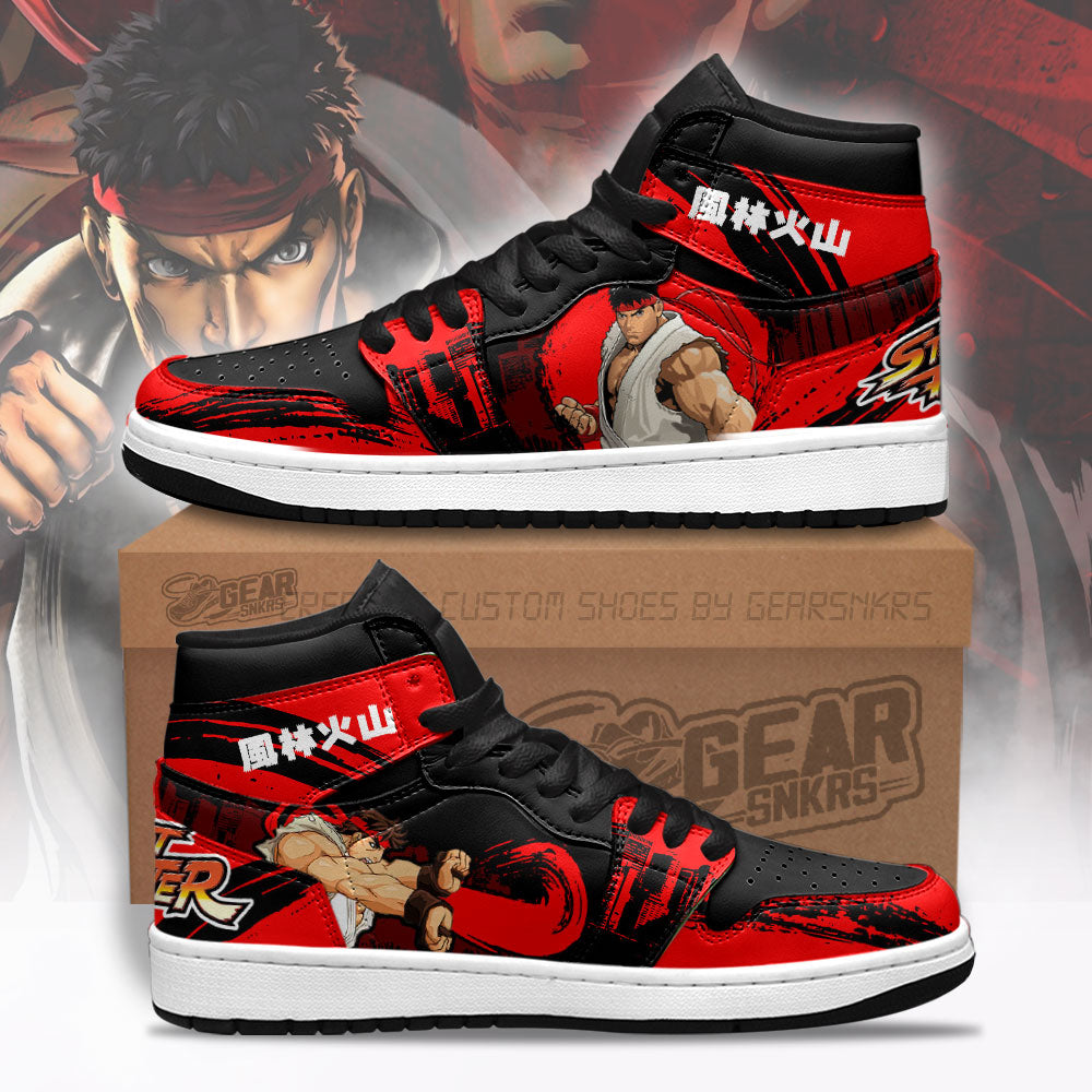 Ideafootwear Ryu Gameboy AJ1 High Sneakers Shoes For Men And Women 1