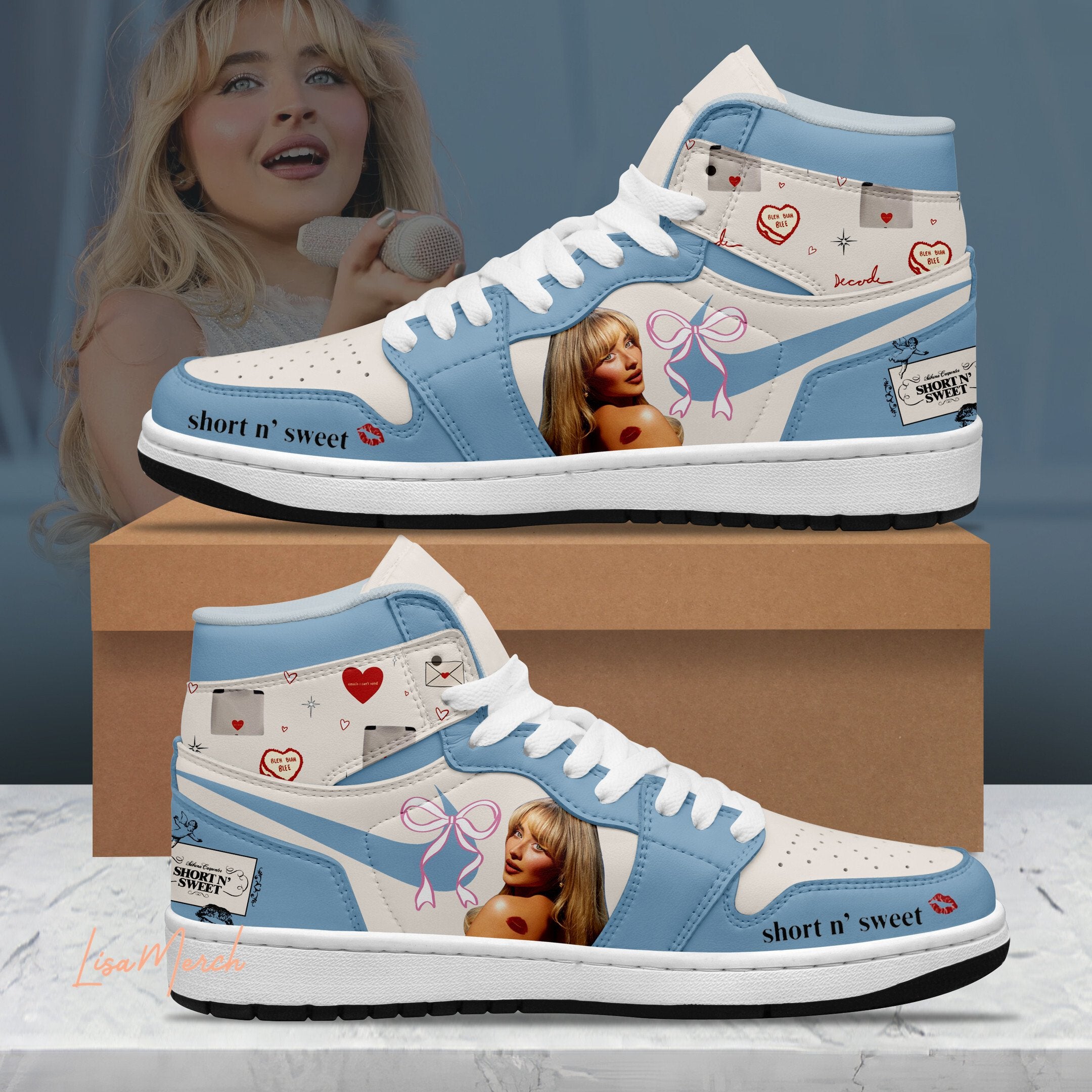 Ideafootwear Sabrina Carpenter AJ1 High Sneakers Shoes For Men And Women 1