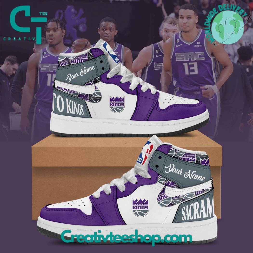 Ideafootwear Sacramento Kings AJ1 High Sneakers Shoes For Men And Women 2