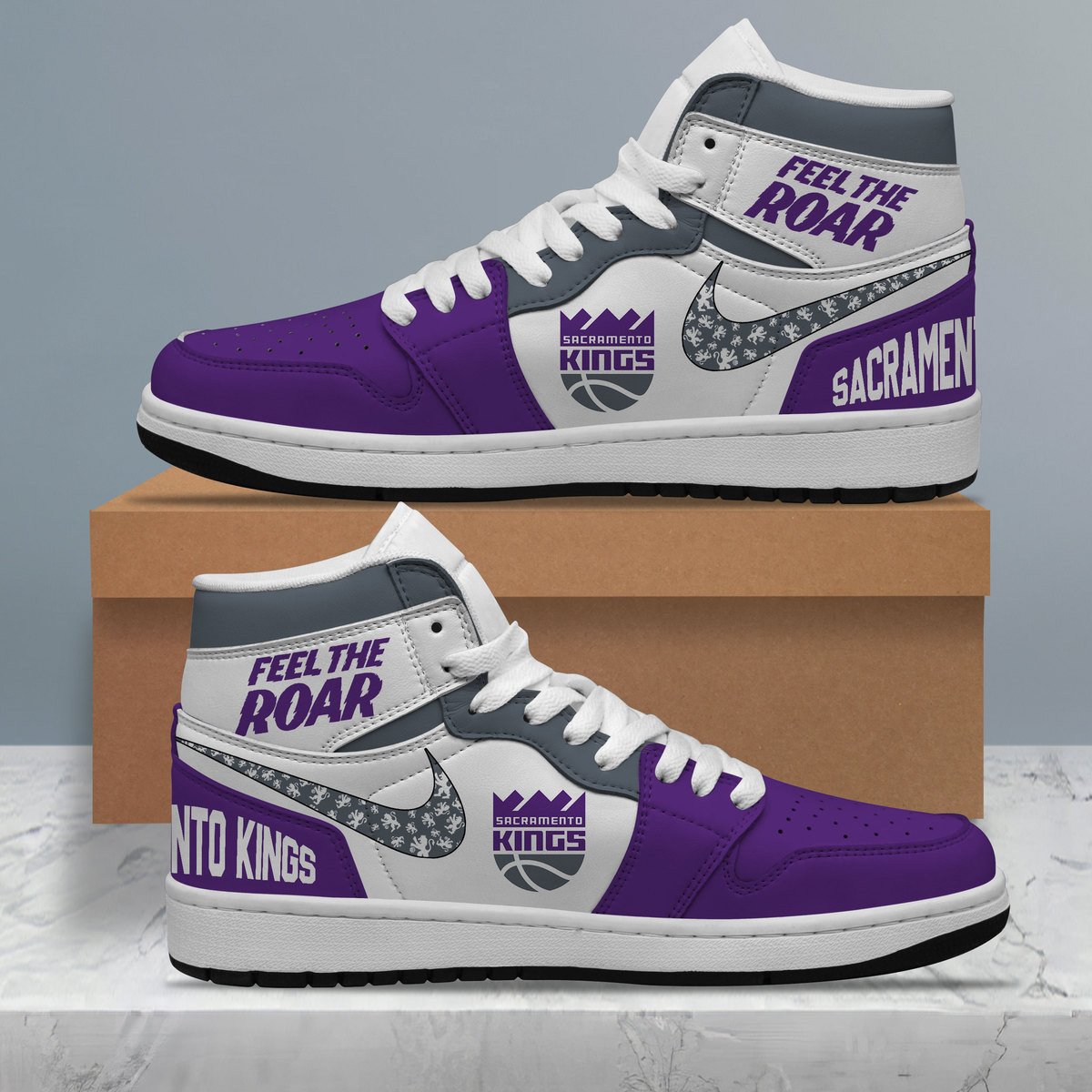Ideafootwear Sacramento Kings AJ1 High Sneakers Shoes For Men And Women 7