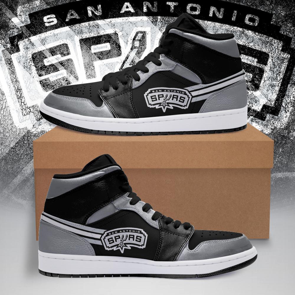 Ideafootwear San Antonio Spurs NBA AJ1 High Sneakers Shoes For Men And Women 3