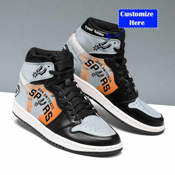 Ideafootwear San Antonio Spurs NBA AJ1 High Sneakers Shoes For Men And Women 6