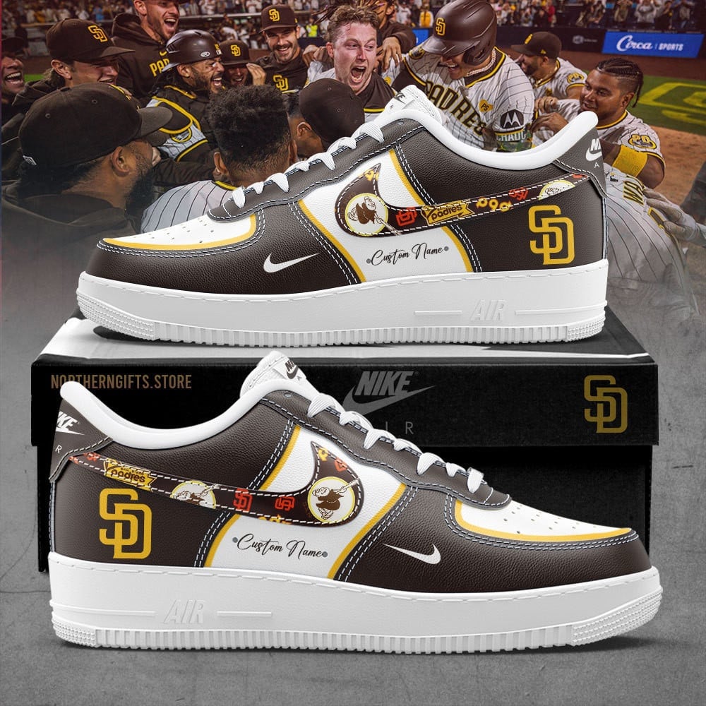Ideafootwear San Diego Padres Air Low-Top Sneakers Shoes For Men And Women 1