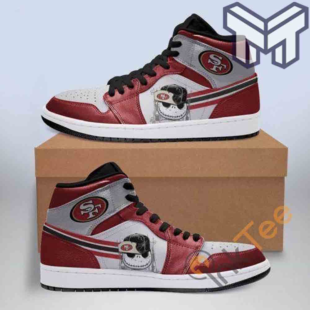 Ideafootwear San Francisco 49ers AJ1 High Sneakers Shoes For Men And Women 9
