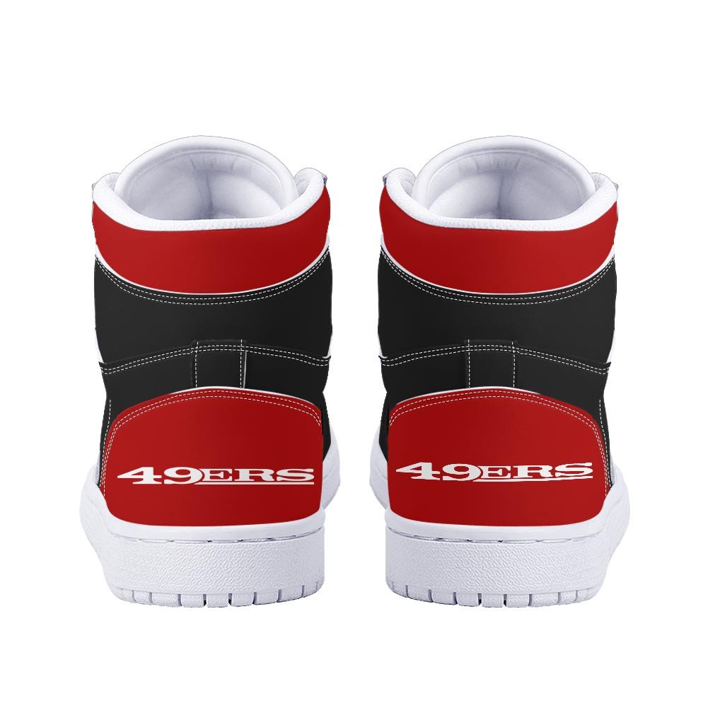 Ideafootwear San Francisco 49ers AJ1 High Sneakers Shoes For Men And Women 8