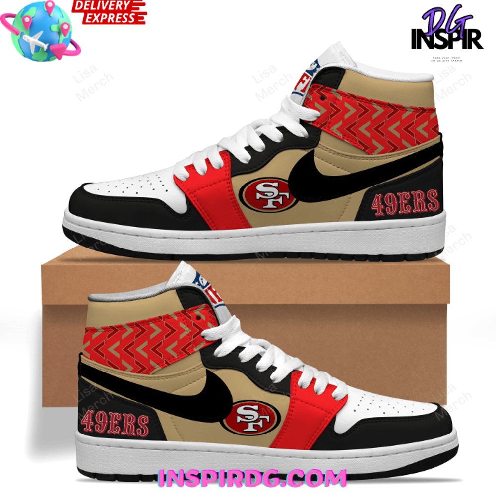 Ideafootwear San Francisco 49ers AJ1 High Sneakers Shoes For Men And Women 10