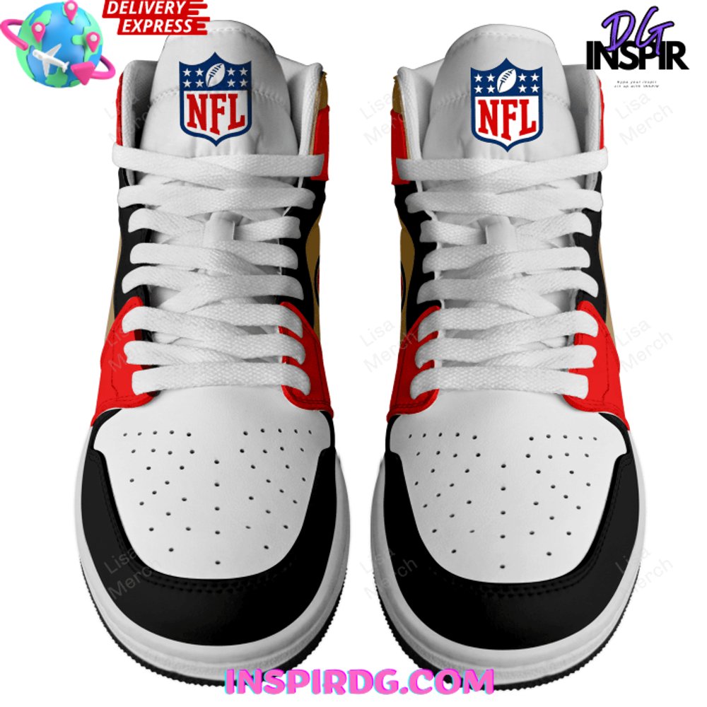 Ideafootwear San Francisco 49ers AJ1 High Sneakers Shoes For Men And Women 10