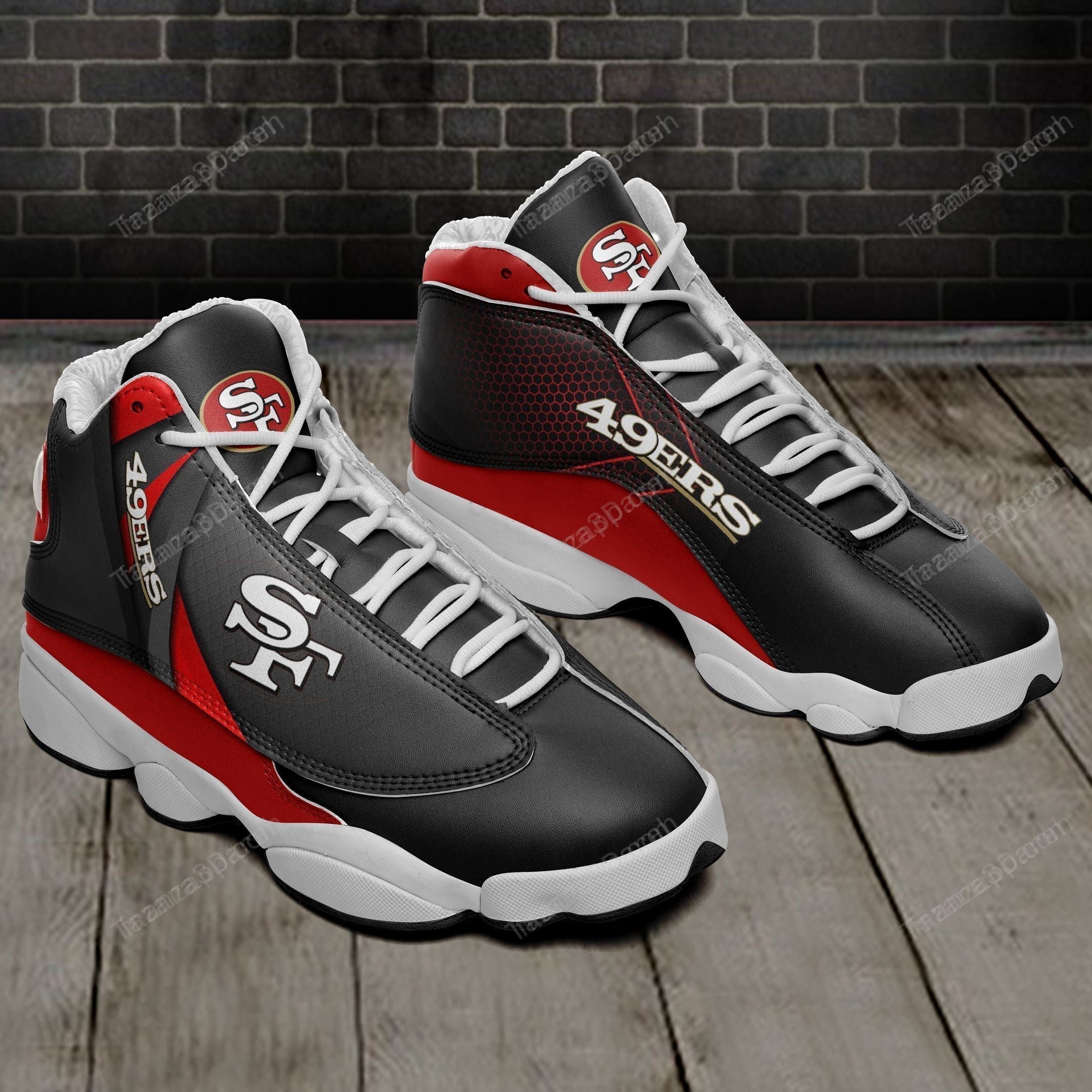 Ideafootwear San Francisco 49ers AJ13 Sneakers Shoes For Men And Women 37