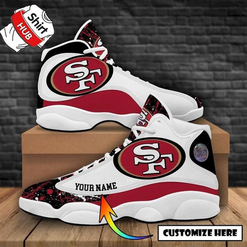 Ideafootwear San Francisco 49ers AJ13 Sneakers Shoes For Men And Women 5