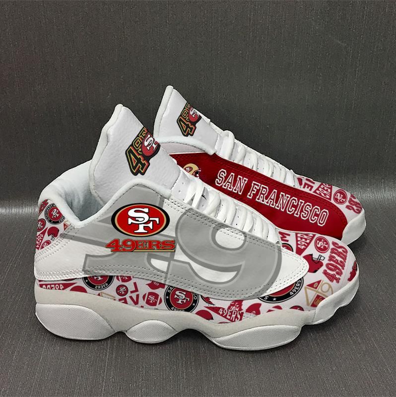 Ideafootwear San Francisco 49ers AJ13 Sneakers Shoes For Men And Women 20