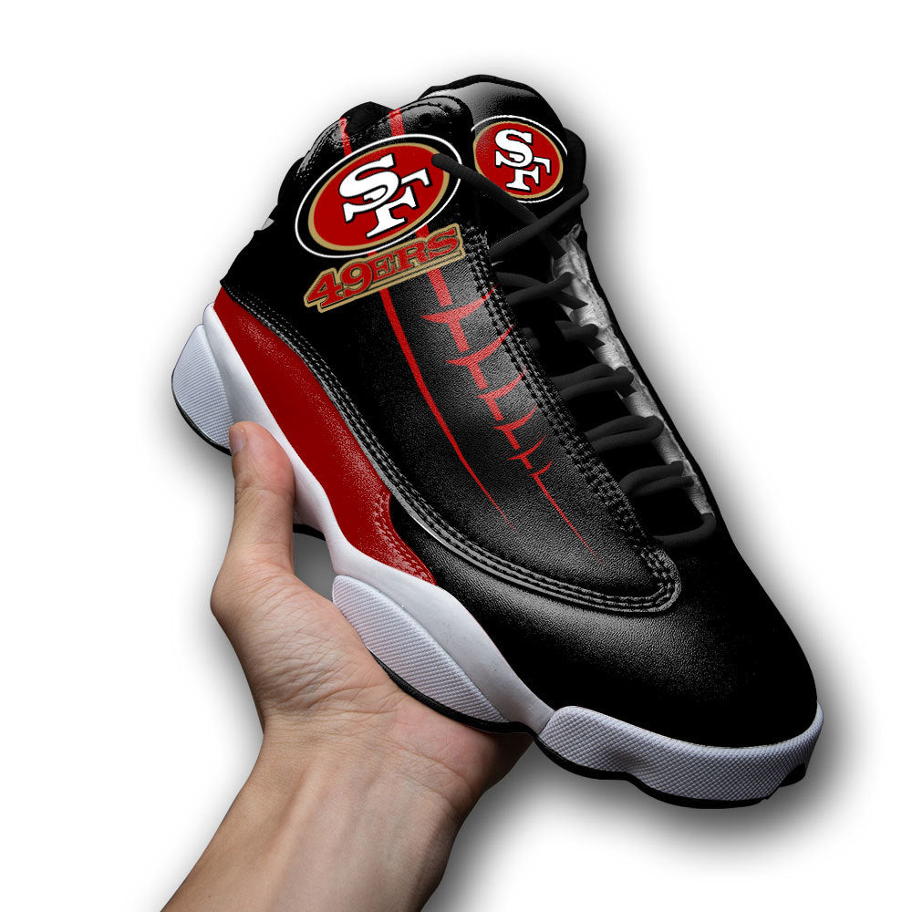 Ideafootwear San Francisco 49ers AJ13 Sneakers Shoes For Men And Women 29