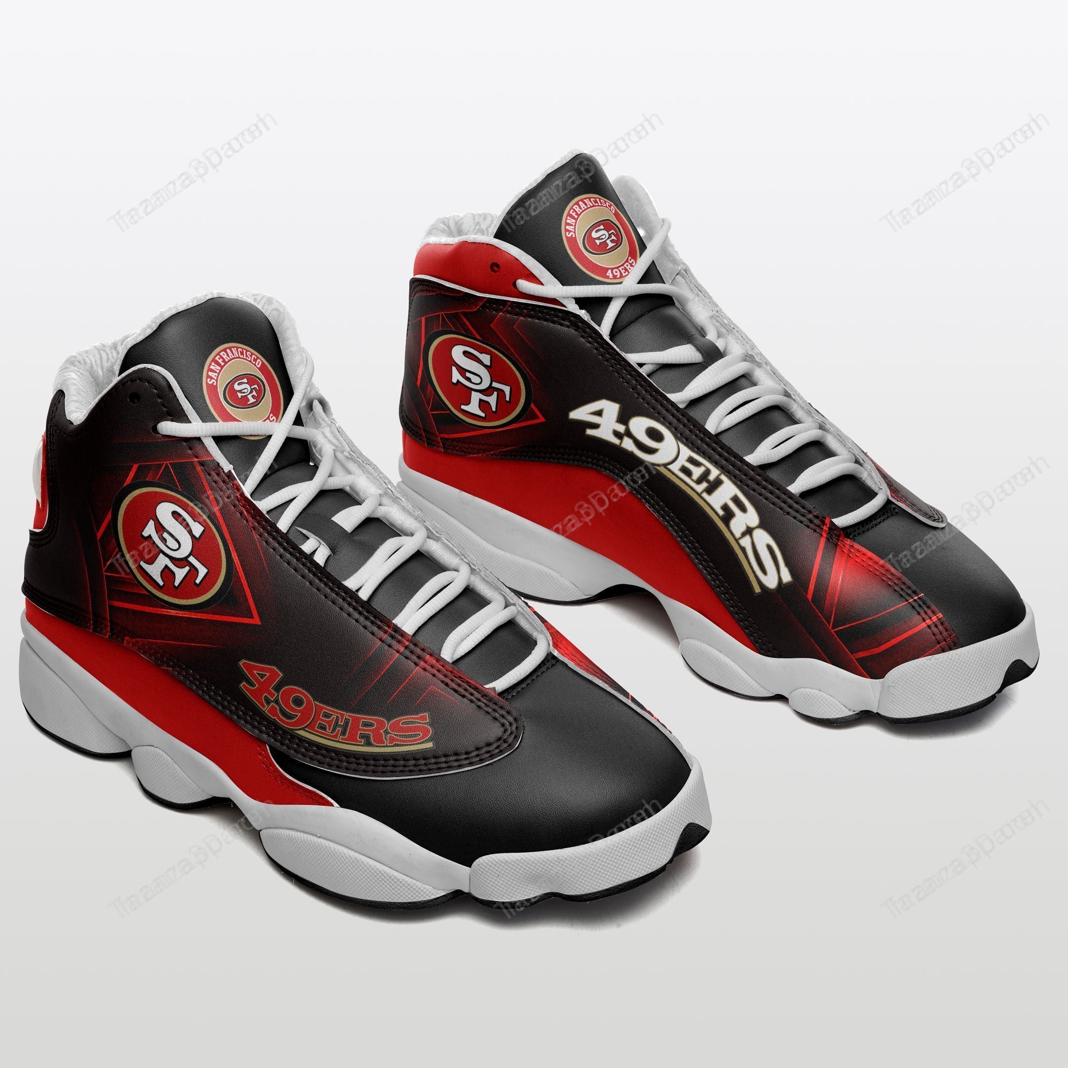 Ideafootwear San Francisco 49ers AJ13 Sneakers Shoes For Men And Women 52