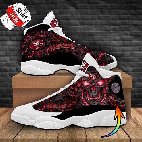 Ideafootwear San Francisco 49ers AJ13 Sneakers Shoes For Men And Women 7