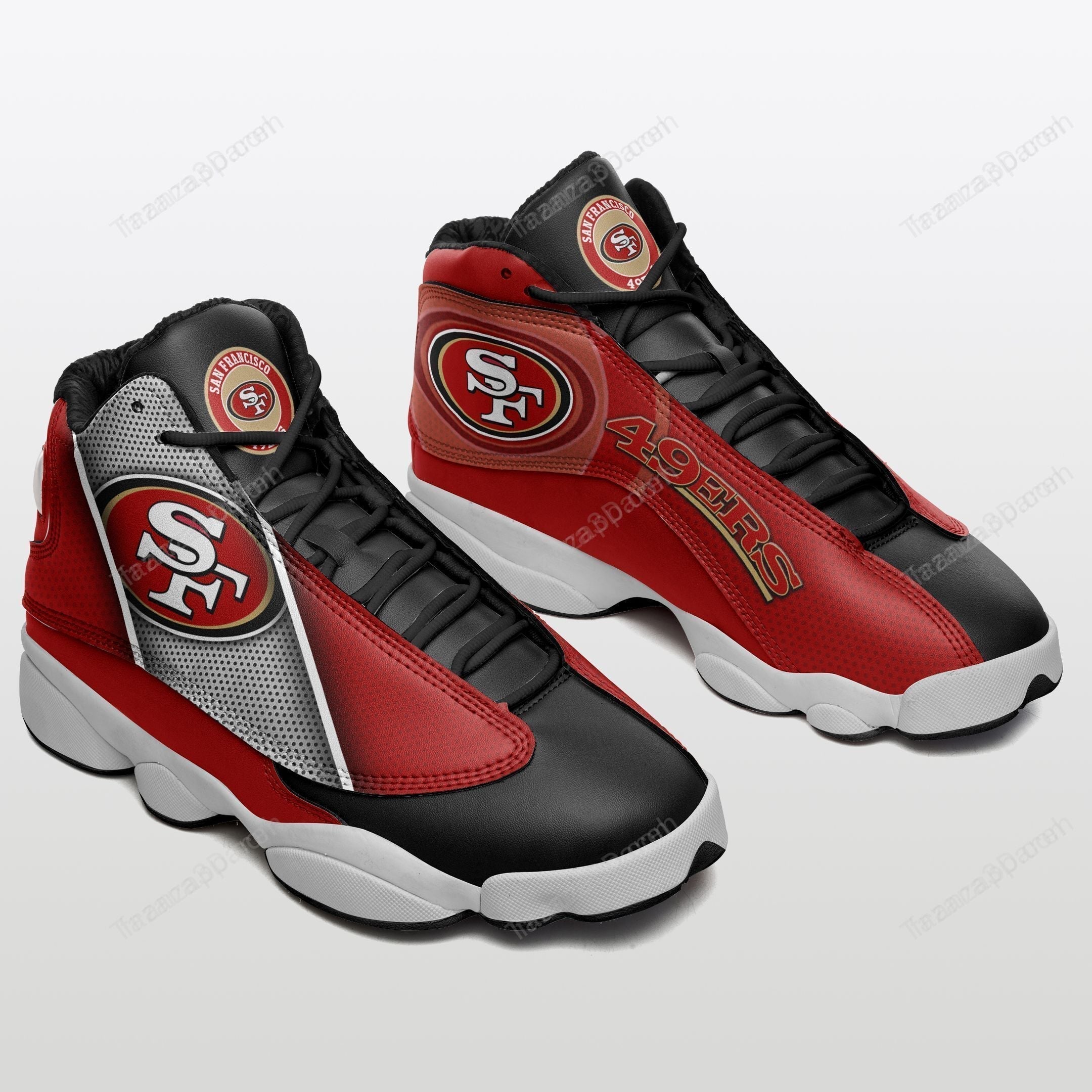 Ideafootwear San Francisco 49ers AJ13 Sneakers Shoes For Men And Women 45