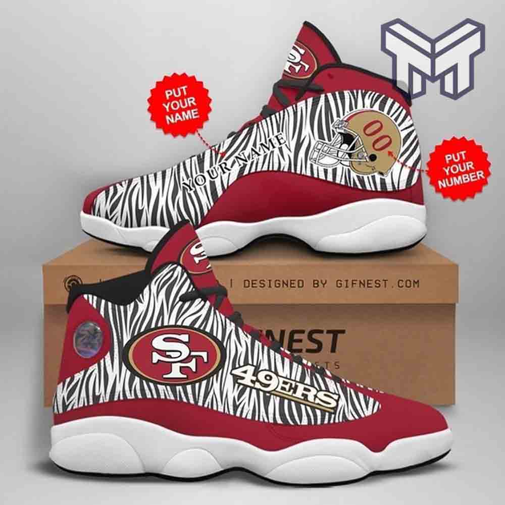 Ideafootwear San Francisco 49ers AJ13 Sneakers Shoes For Men And Women 3