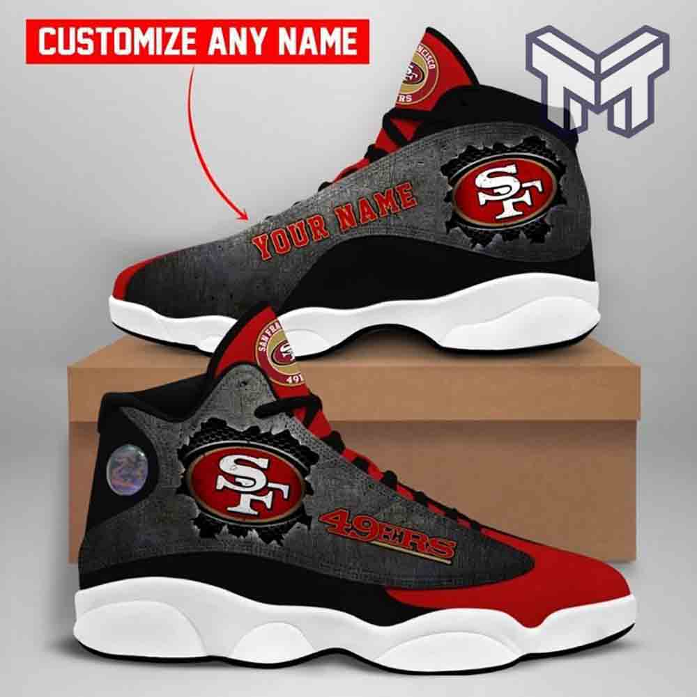 Ideafootwear San Francisco 49ers AJ13 Sneakers Shoes For Men And Women 2