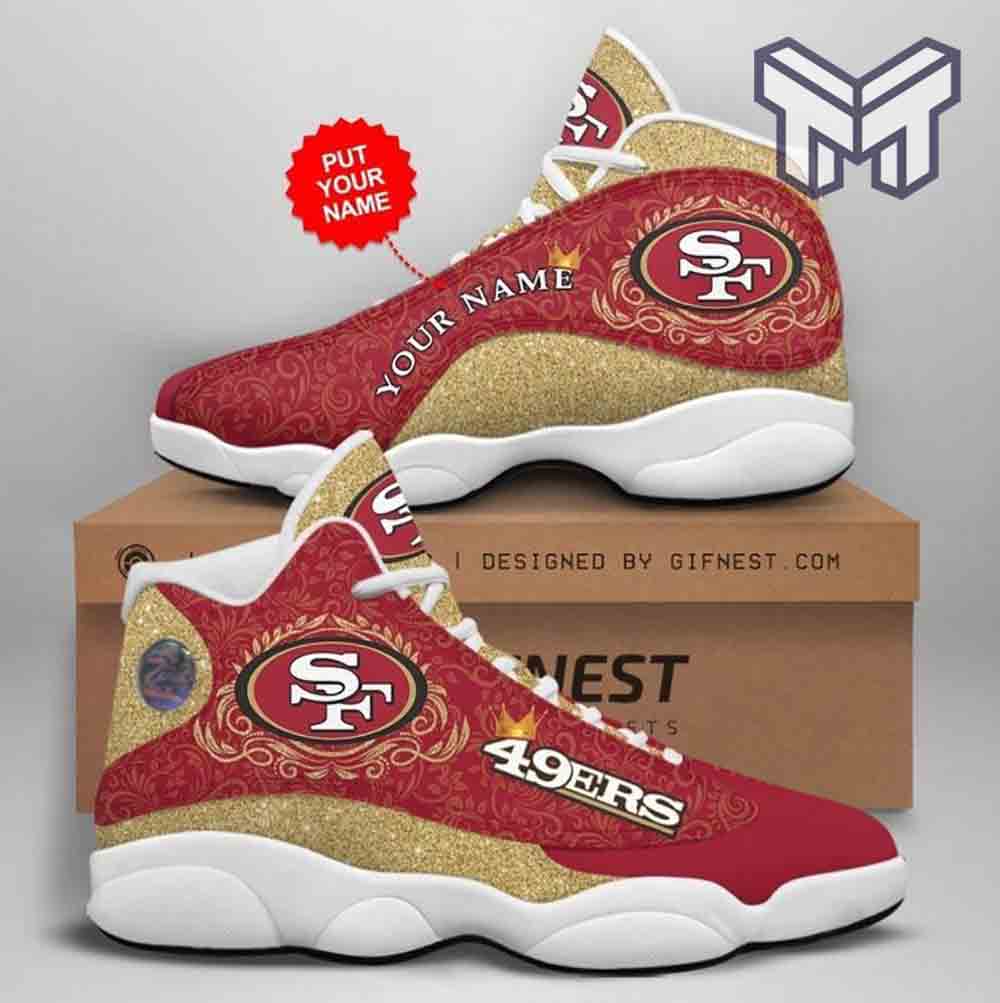 Ideafootwear San Francisco 49ers AJ13 Sneakers Shoes For Men And Women 4