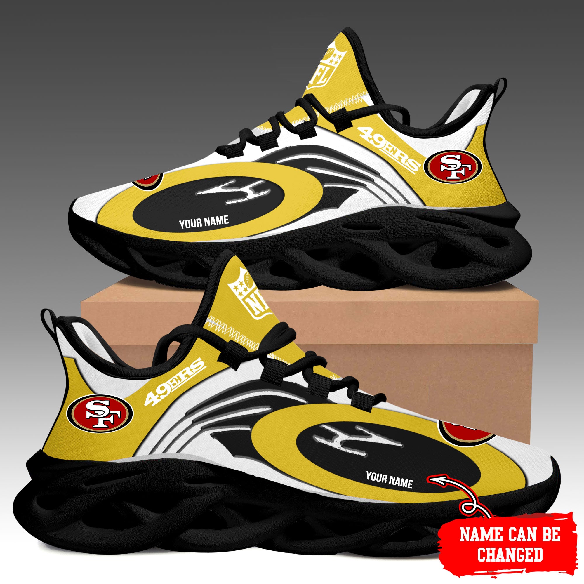 Ideafootwear San Francisco 49ers Max Soul Shoes Sneakers For Men And Women 109