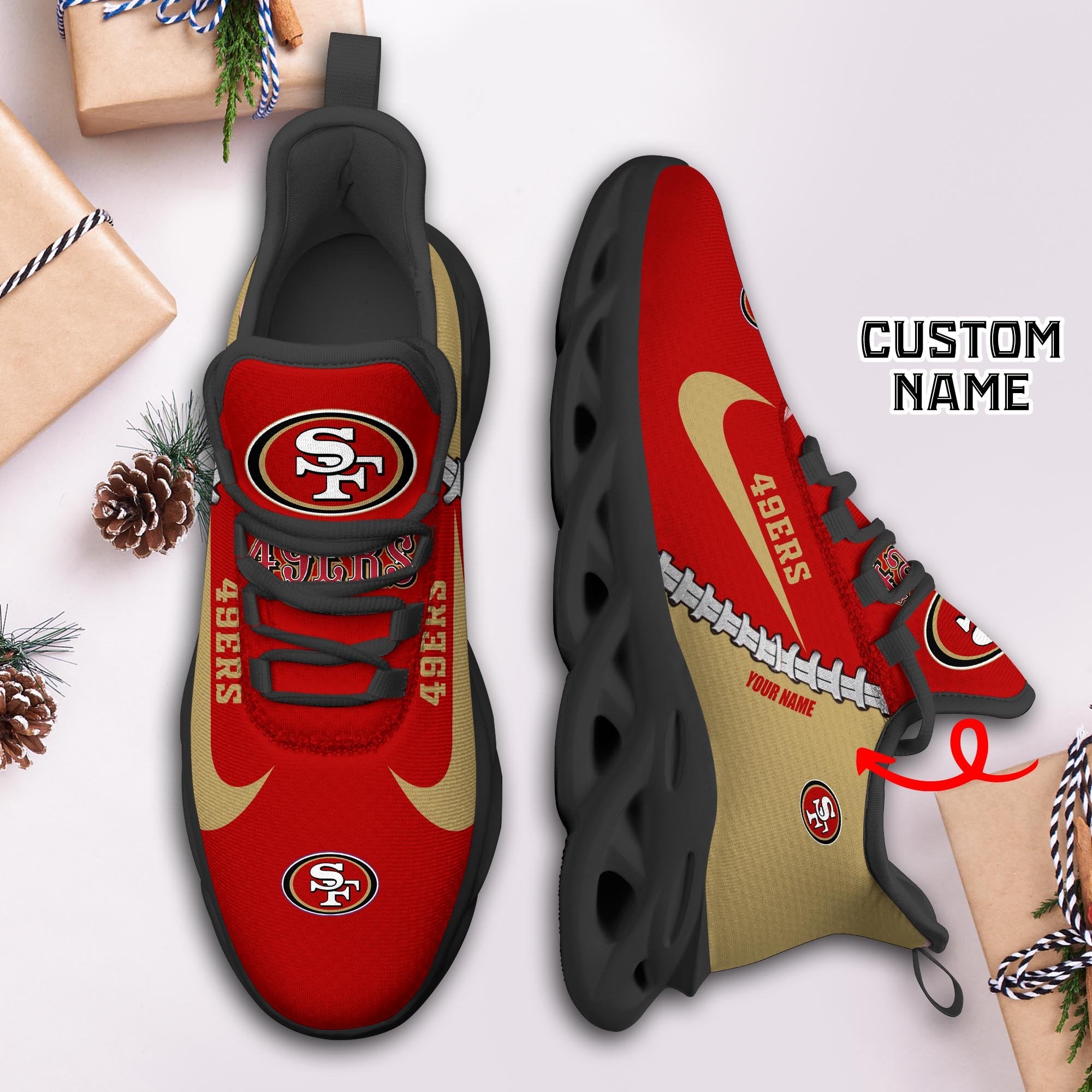 Ideafootwear San Francisco 49ers Max Soul Shoes Sneakers For Men And Women 119