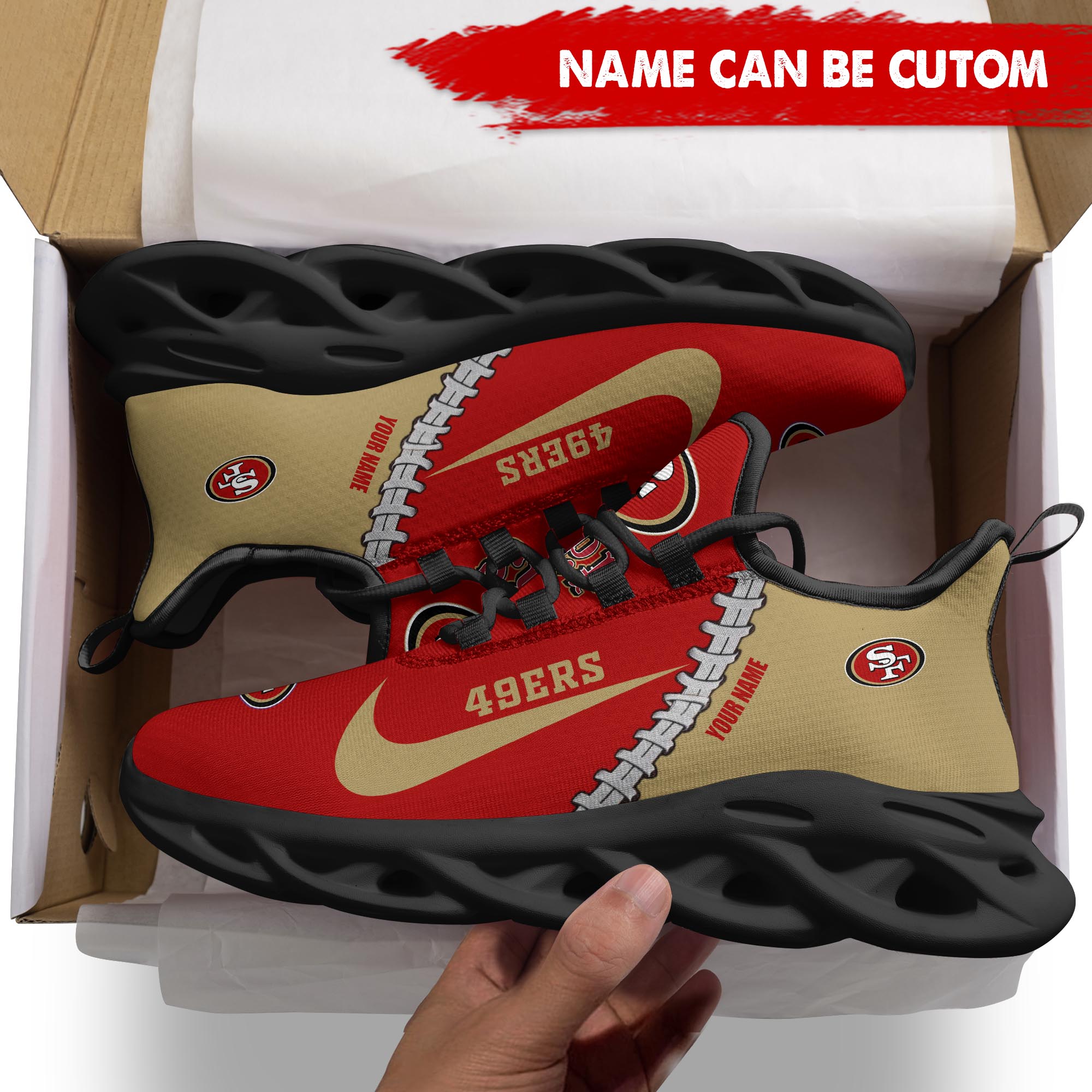 Ideafootwear San Francisco 49ers Max Soul Shoes Sneakers For Men And Women 119