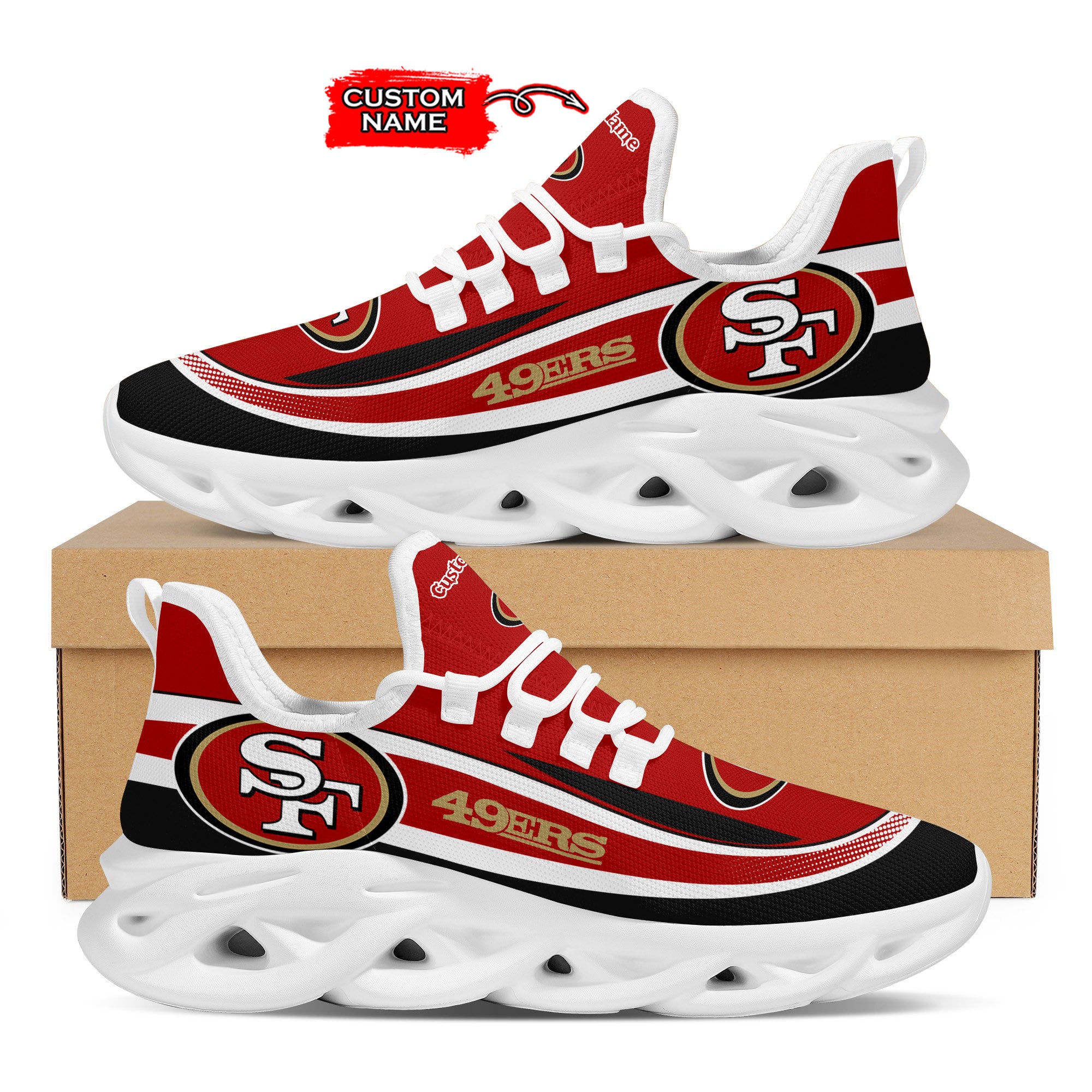 Ideafootwear San Francisco 49ers Max Soul Shoes Sneakers For Men And Women 123