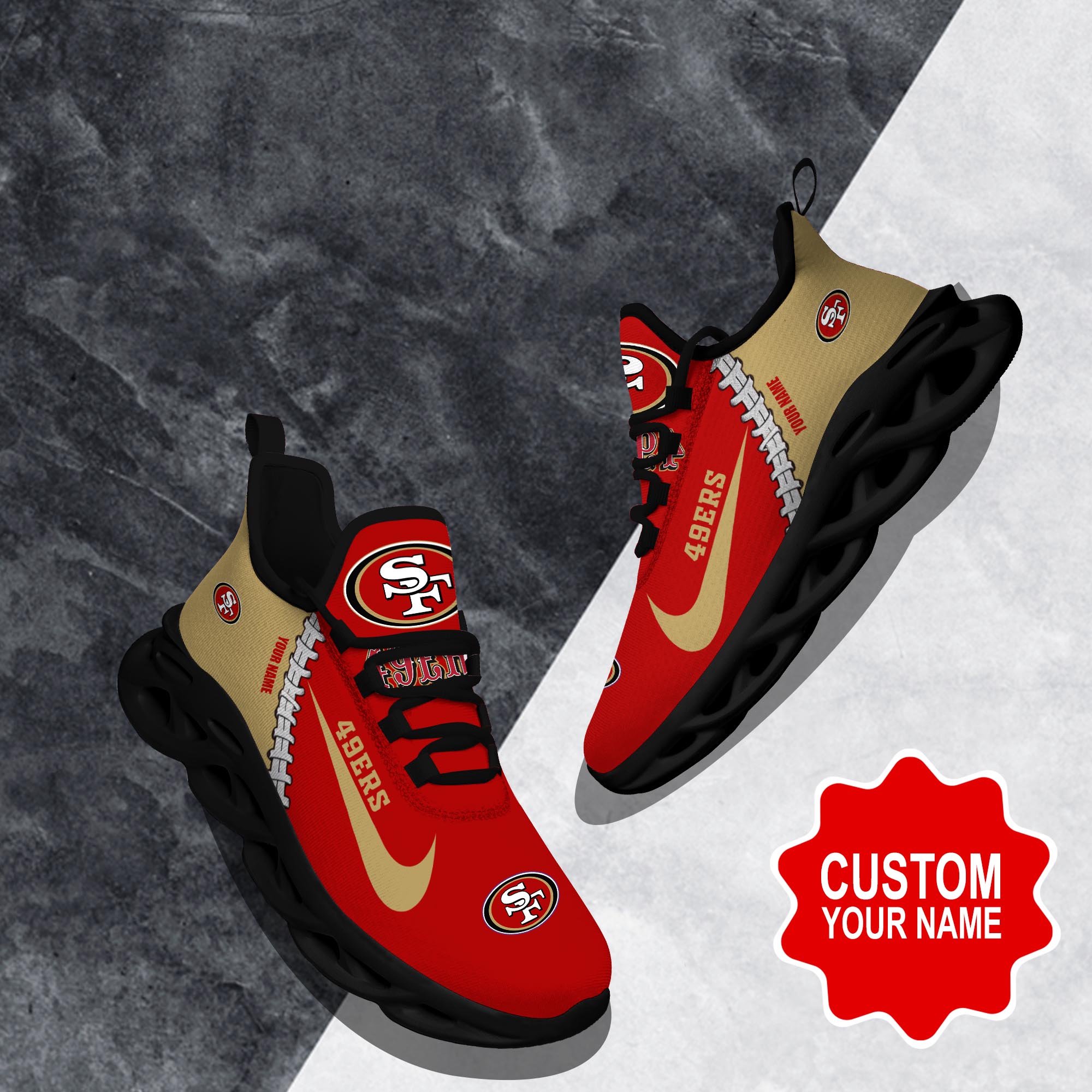 Ideafootwear San Francisco 49ers Max Soul Shoes Sneakers For Men And Women 119