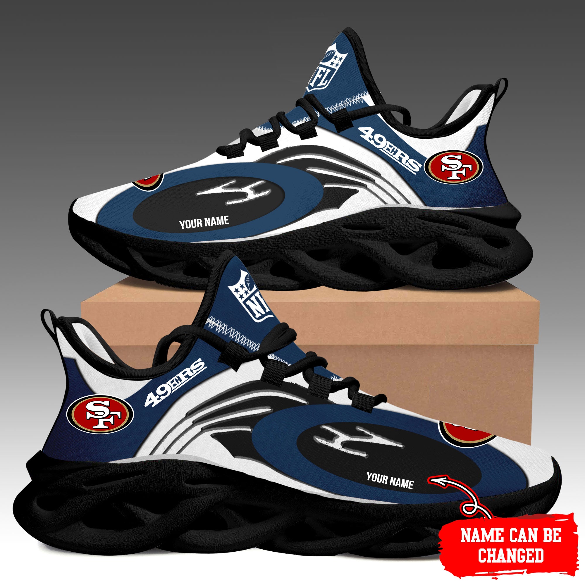 Ideafootwear San Francisco 49ers Max Soul Shoes Sneakers For Men And Women 107