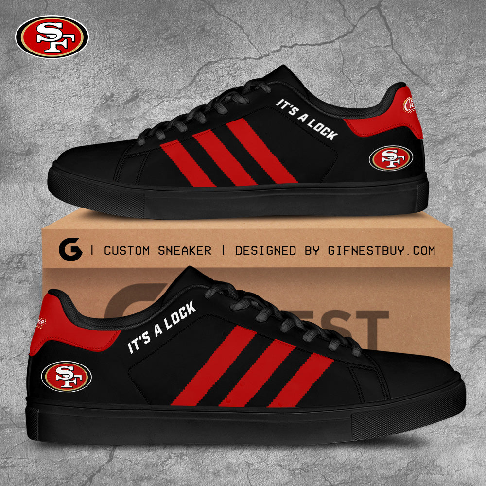Ideafootwear San Francisco 49ers Skate Stan Shoes Sneakes For Men And Women 1