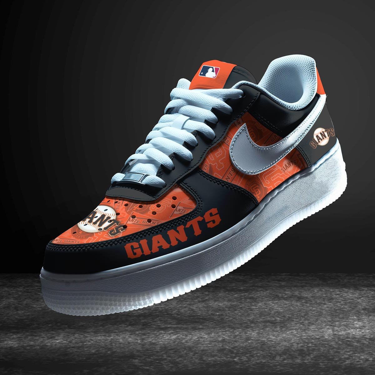Ideafootwear San Francisco Giants Air Low-Top Sneakers Shoes For Men And Women 3
