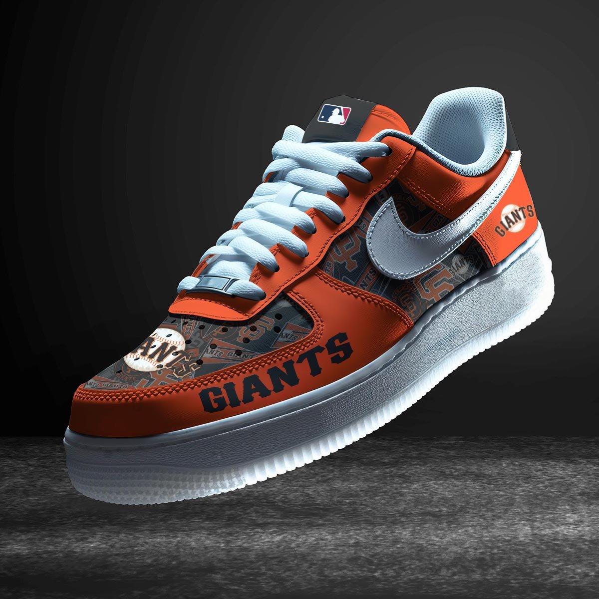 Ideafootwear San Francisco Giants Air Low-Top Sneakers Shoes For Men And Women 4