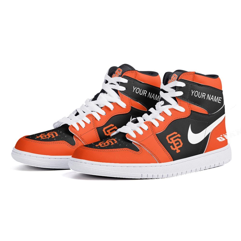 Ideafootwear San Francisco Giants AJ1 High Sneakers Shoes For Men And Women 3