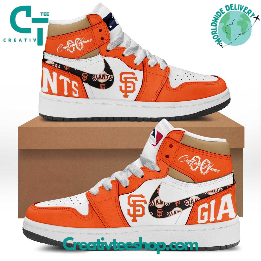 Ideafootwear San Francisco Giants AJ1 High Sneakers Shoes For Men And Women 5