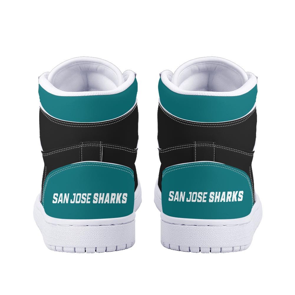 Ideafootwear San Jose Sharks AJ1 High Sneakers Shoes For Men And Women 4