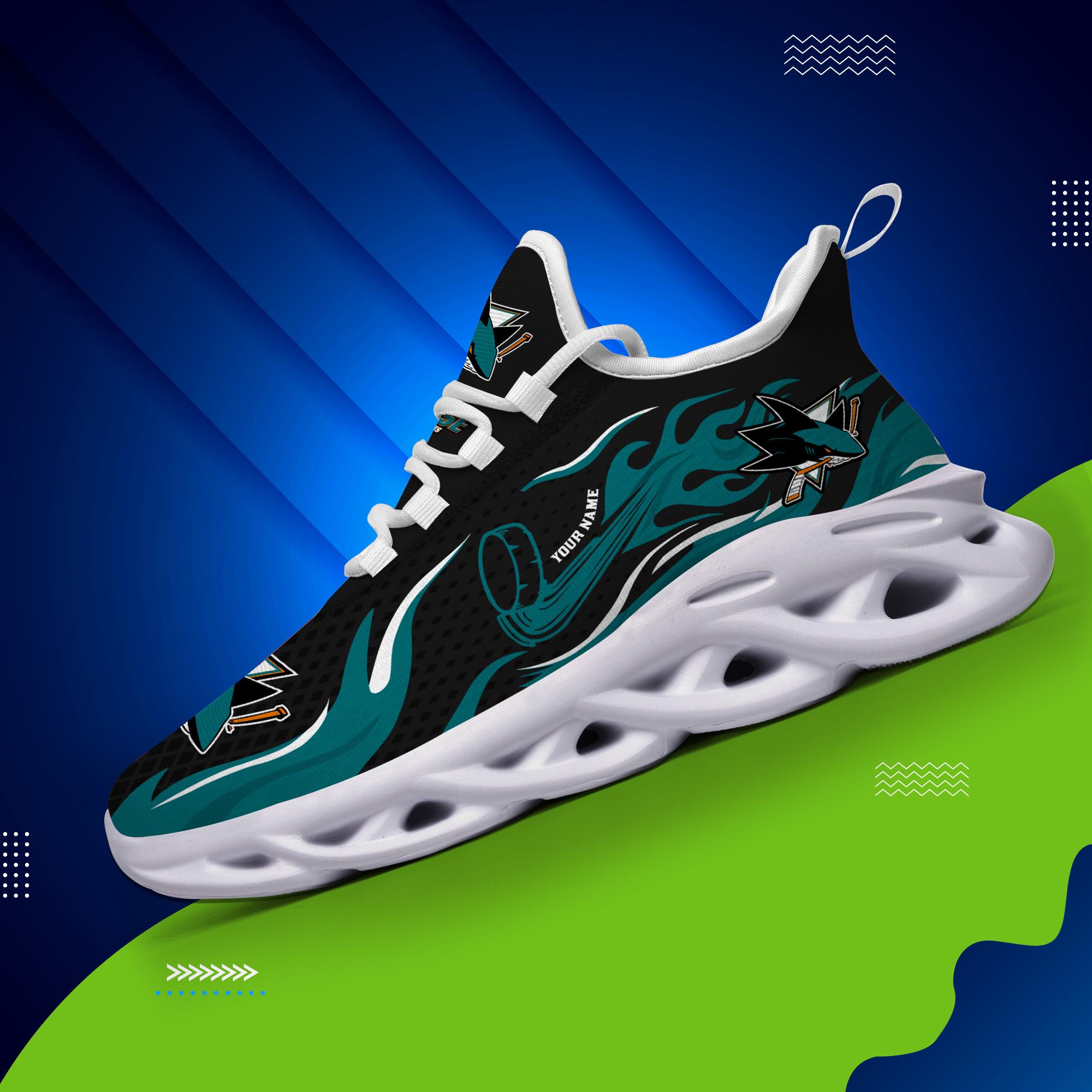 Ideafootwear San Jose Sharks Max Soul Shoes Sneakers For Men And Women 3