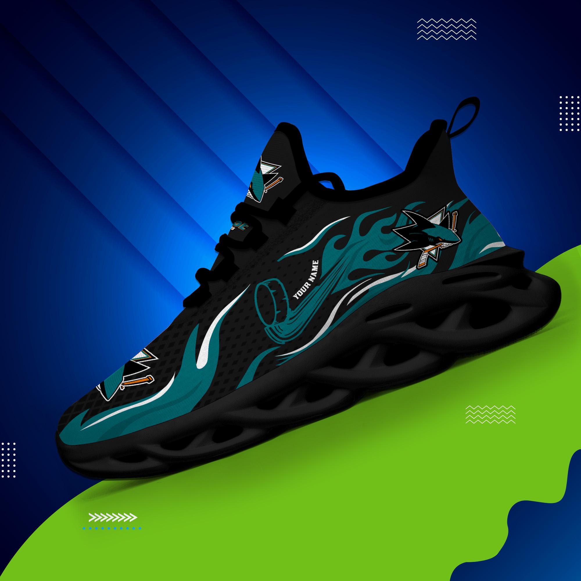 Ideafootwear San Jose Sharks Max Soul Shoes Sneakers For Men And Women 3