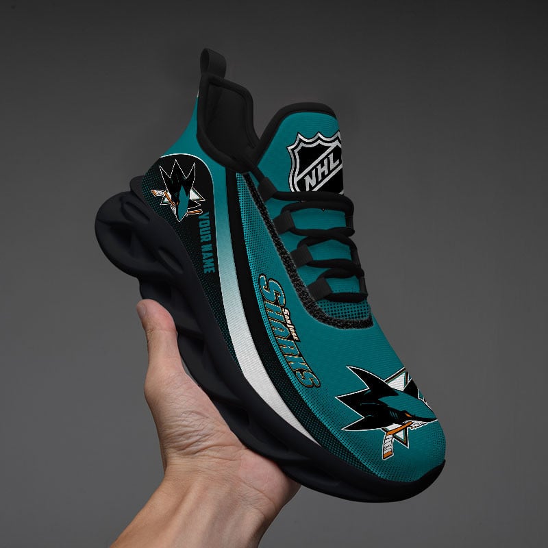 Ideafootwear San Jose Sharks Max Soul Shoes Sneakers For Men And Women 1