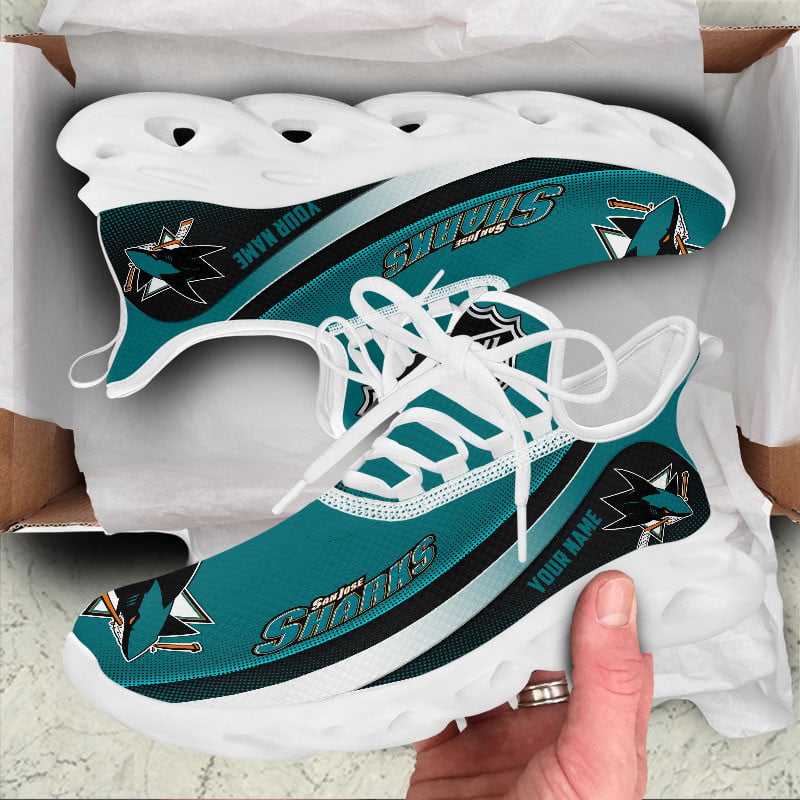 Ideafootwear San Jose Sharks Max Soul Shoes Sneakers For Men And Women 1