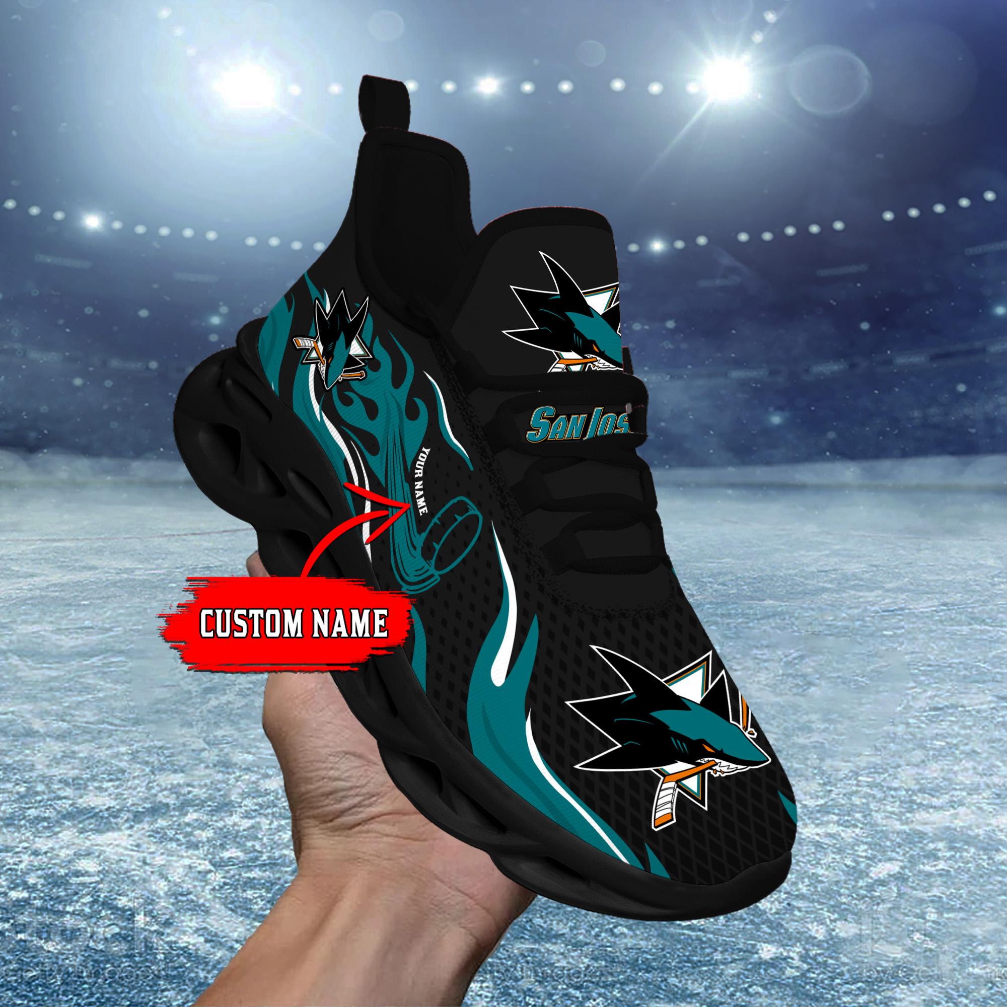 Ideafootwear San Jose Sharks Max Soul Shoes Sneakers For Men And Women 3