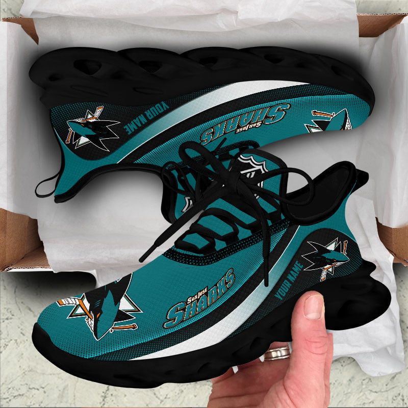 Ideafootwear San Jose Sharks Max Soul Shoes Sneakers For Men And Women 1