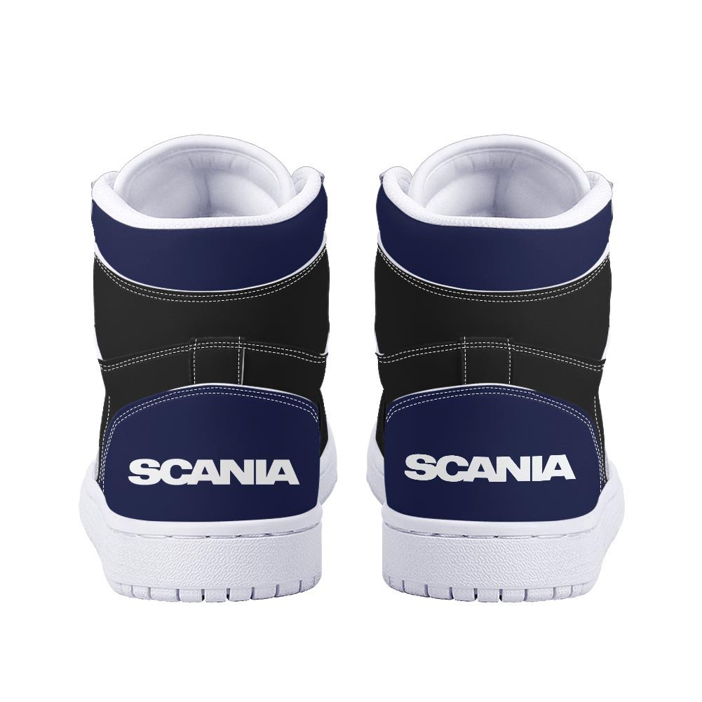 Ideafootwear Scania Trucks AJ1 High Sneakers Shoes For Men And Women 1