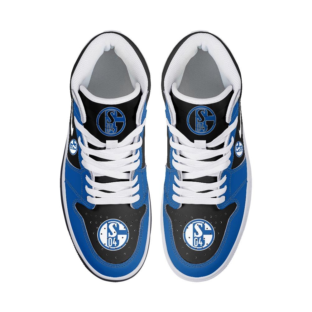 Ideafootwear Schalke 04 AJ1 High Sneakers Shoes For Men And Women 1