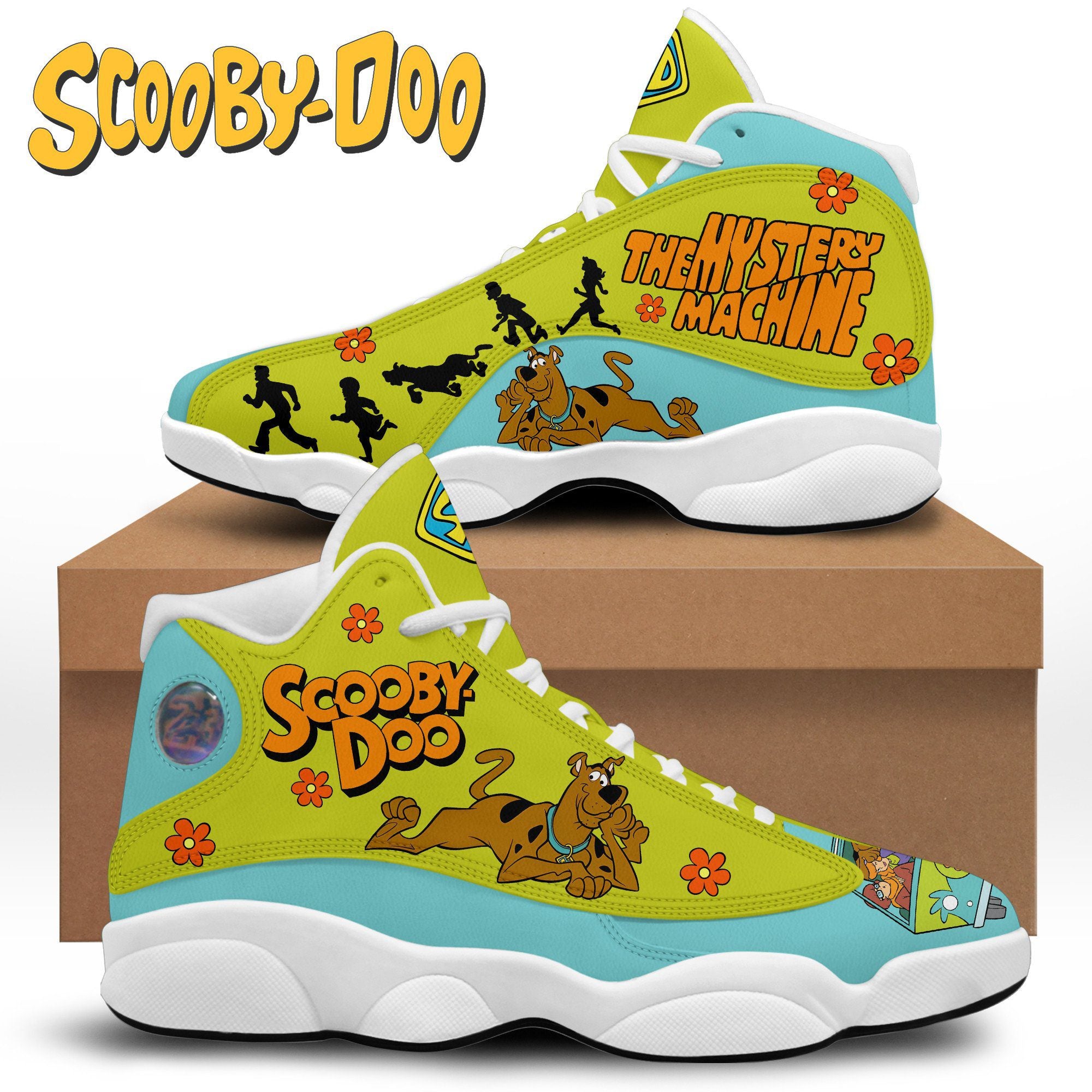 Ideafootwear Scooby-Doo AJ13 Sneakers Shoes For Men And Women 1