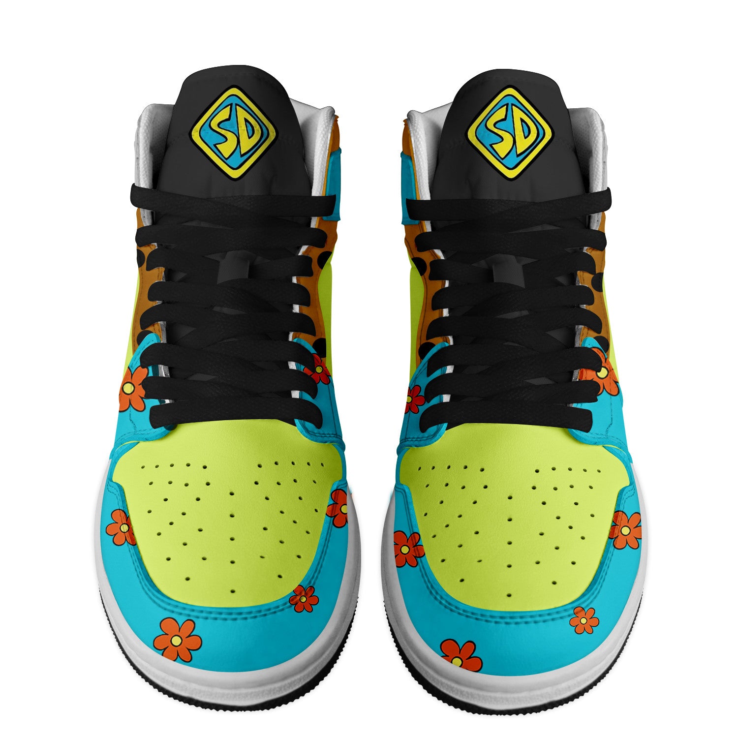 Ideafootwear Scooby-Doo AJ1 High Sneakers Shoes For Men And Women 7