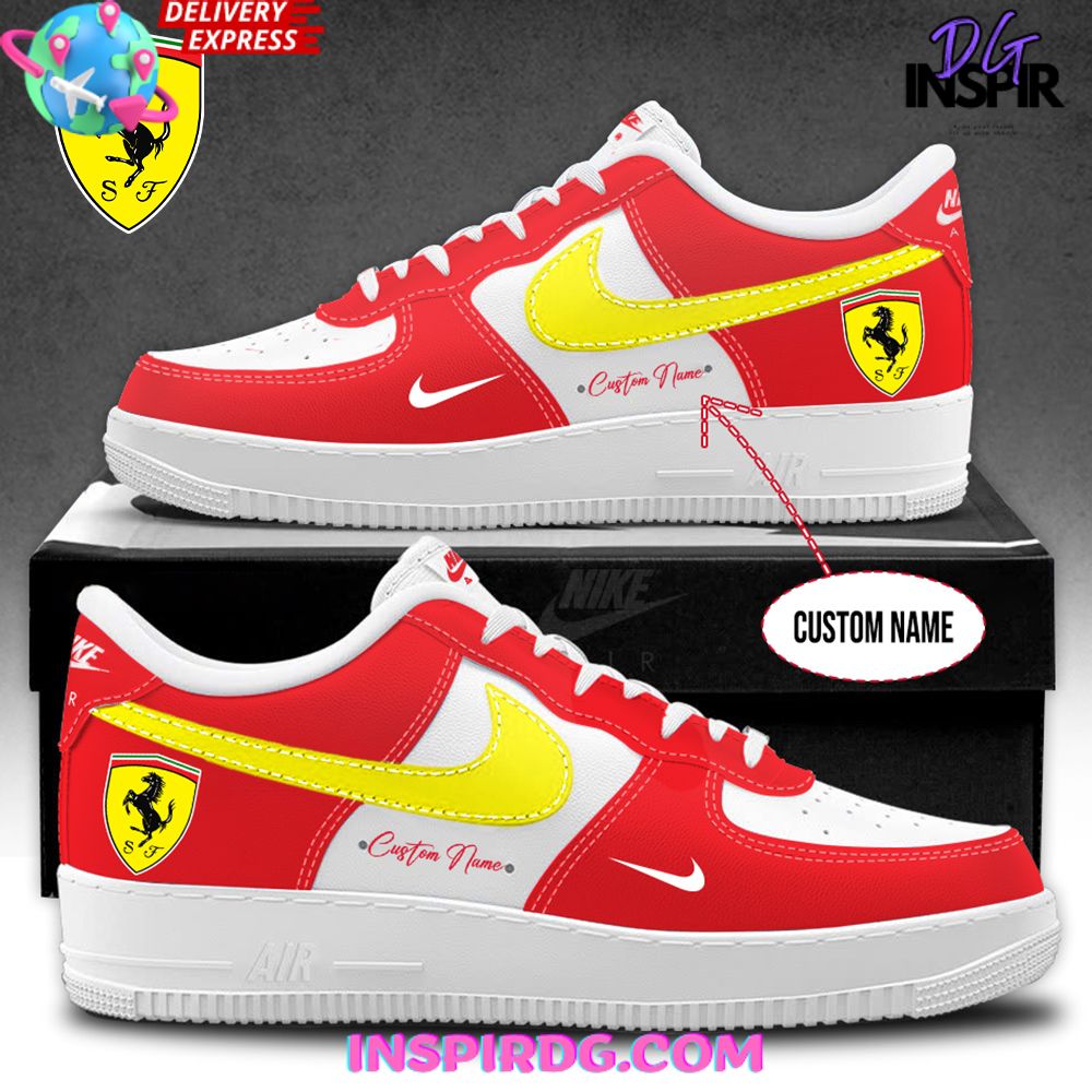Ideafootwear Scuderia Ferrari Air Low-Top Sneakers Shoes For Men And Women 1