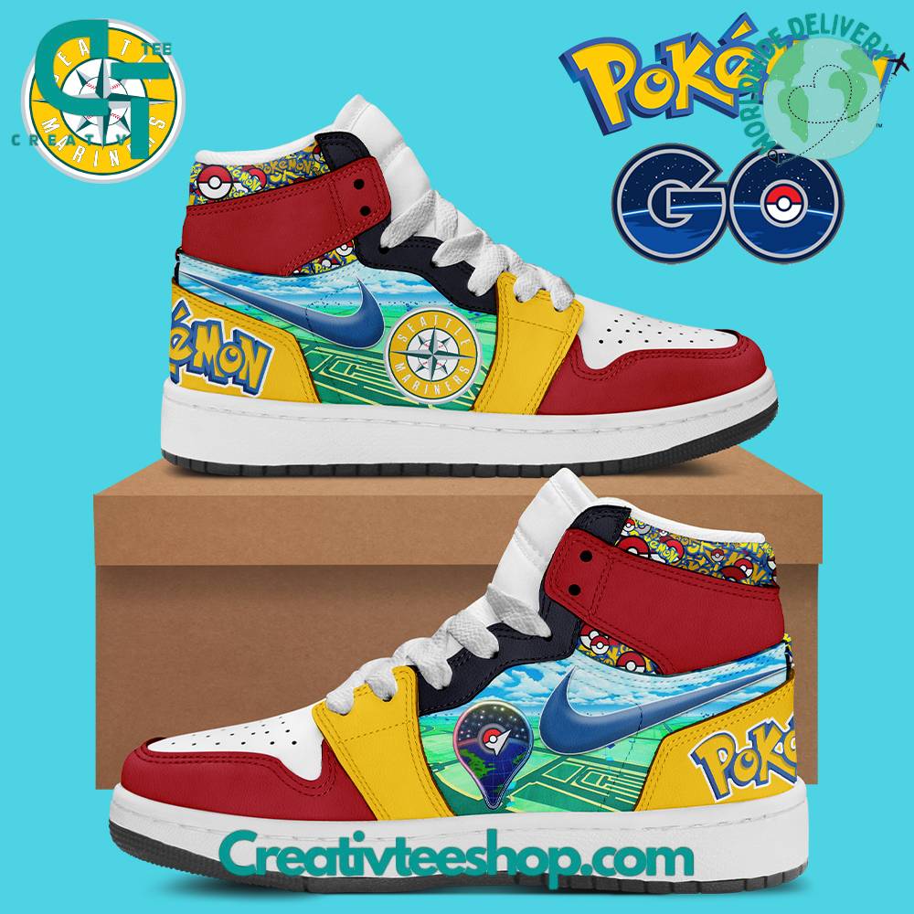 Ideafootwear Seattle Mariners AJ1 High Sneakers Shoes For Men And Women 7