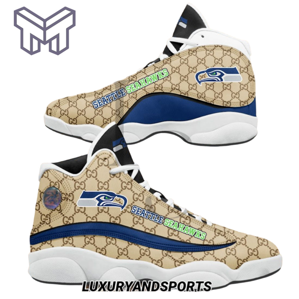 Ideafootwear Seattle Seahawks AJ13 Sneakers Shoes For Men And Women 7