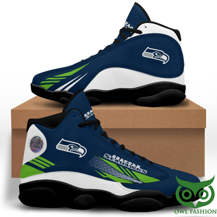 Ideafootwear Seattle Seahawks AJ13 Sneakers Shoes For Men And Women 20