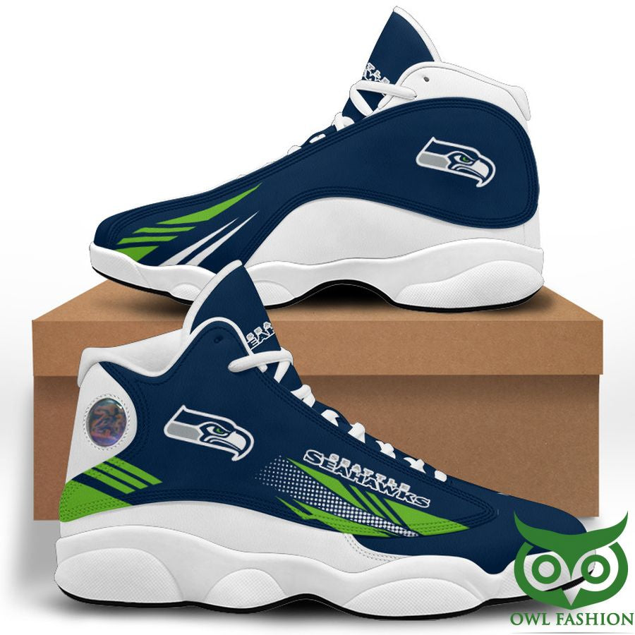 Ideafootwear Seattle Seahawks AJ13 Sneakers Shoes For Men And Women 21