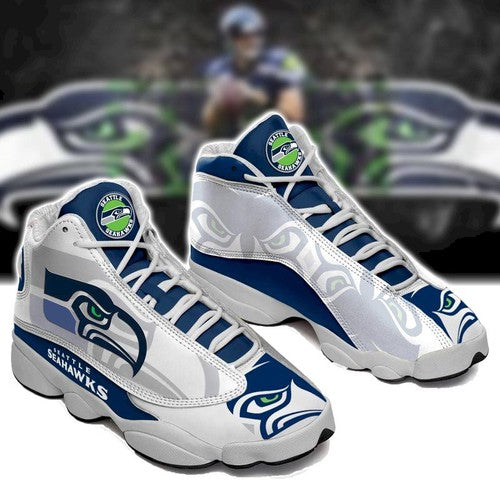 Ideafootwear Seattle Seahawks AJ13 Sneakers Shoes For Men And Women 13