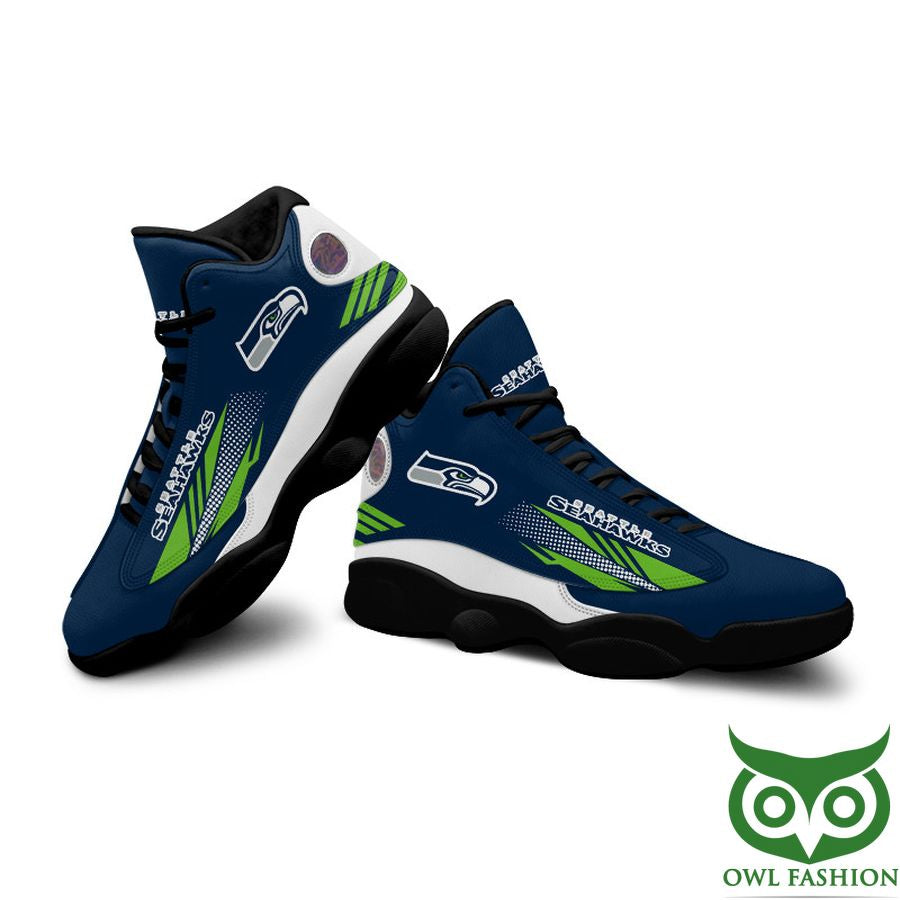 Ideafootwear Seattle Seahawks AJ13 Sneakers Shoes For Men And Women 20
